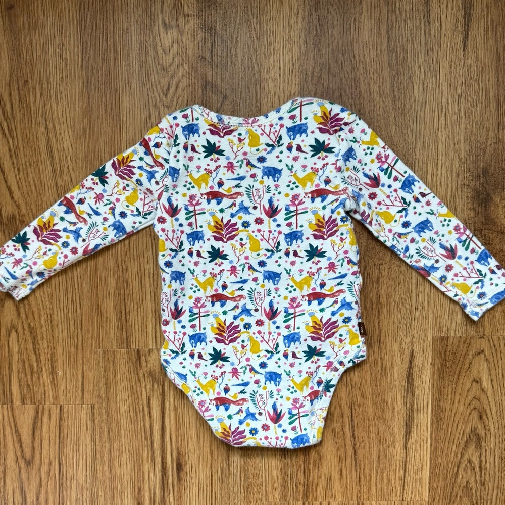 Tea Collection Bodysuit with Playful Animal Print